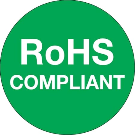 Bondad 1 in. Circle - RoHS Compliant Green Labels - Green - Roll of 500 BO3348843